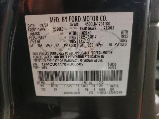 Photo 12 VIN: 1FMCU04178KB66502 - FORD ESCAPE 