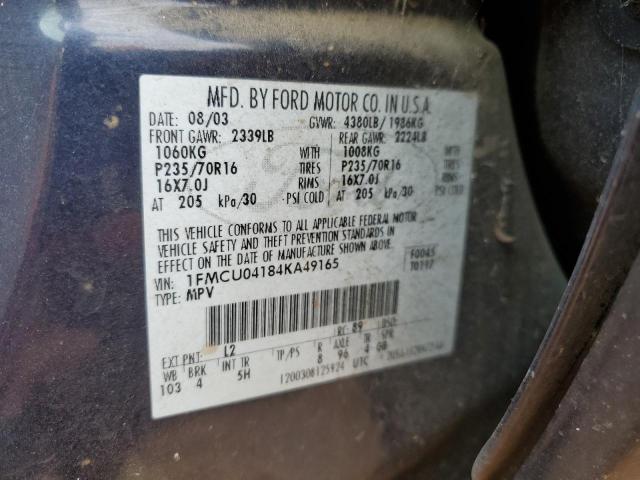 Photo 12 VIN: 1FMCU04184KA49165 - FORD ESCAPE LIM 