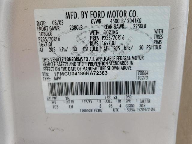 Photo 12 VIN: 1FMCU04186KA72383 - FORD ESCAPE LIM 