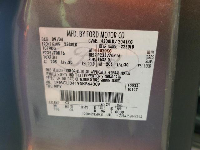 Photo 12 VIN: 1FMCU04195KB64309 - FORD ESCAPE LIM 