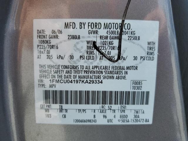 Photo 12 VIN: 1FMCU04197KA29334 - FORD ESCAPE LIM 