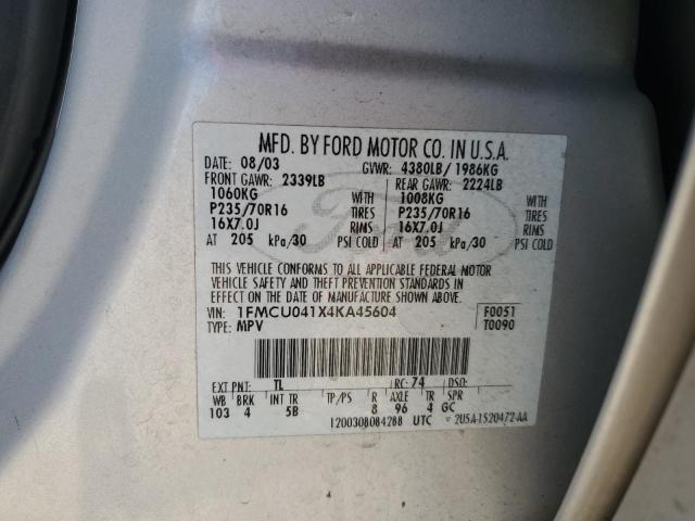 Photo 12 VIN: 1FMCU041X4KA45604 - FORD ESCAPE LIM 