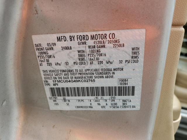 Photo 12 VIN: 1FMCU04G49KC02765 - FORD ESCAPE 