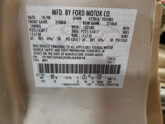 Photo 12 VIN: 1FMCU04GX9KA65816 - FORD ESCAPE LIM 