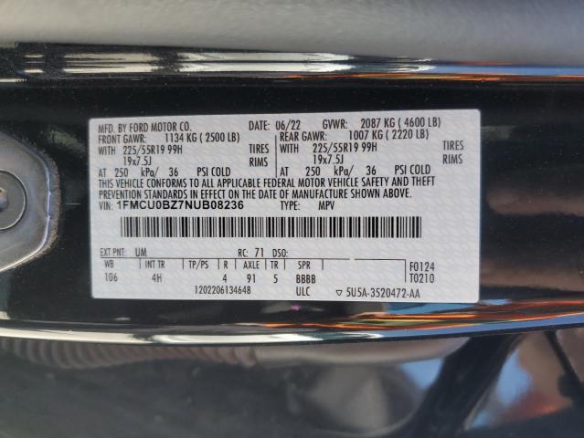 Photo 13 VIN: 1FMCU0BZ7NUB08236 - FORD ESCAPE SE 