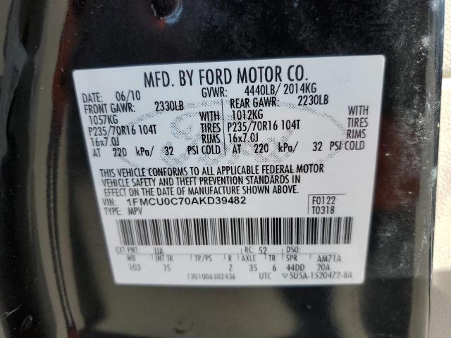 Photo 12 VIN: 1FMCU0C70AKD39482 - FORD ESCAPE XLS 