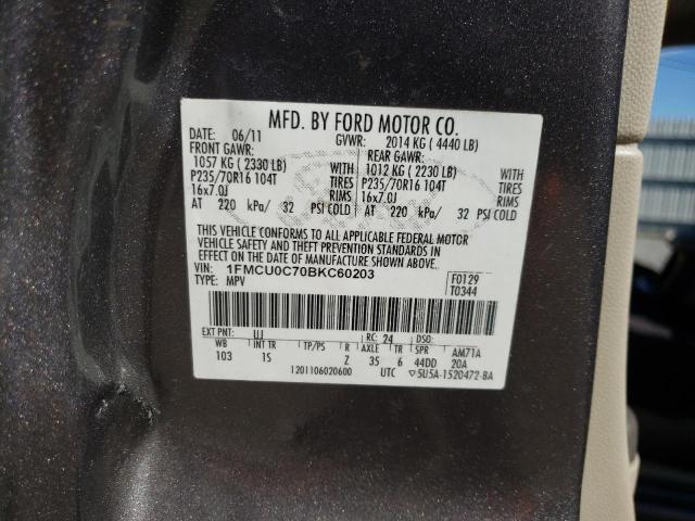 Photo 9 VIN: 1FMCU0C70BKC60203 - FORD ESCAPE XLS 