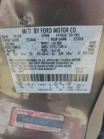 Photo 12 VIN: 1FMCU0C71AKA94417 - FORD ESCAPE XLS 