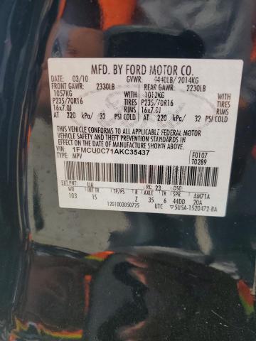 Photo 12 VIN: 1FMCU0C71AKC35437 - FORD ESCAPE 