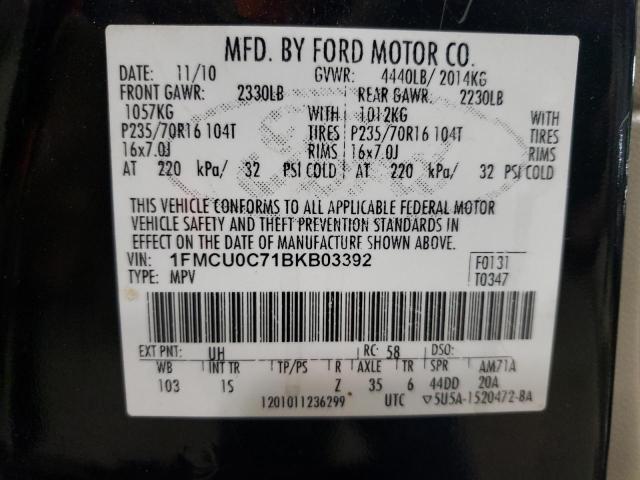 Photo 12 VIN: 1FMCU0C71BKB03392 - FORD ESCAPE XLS 