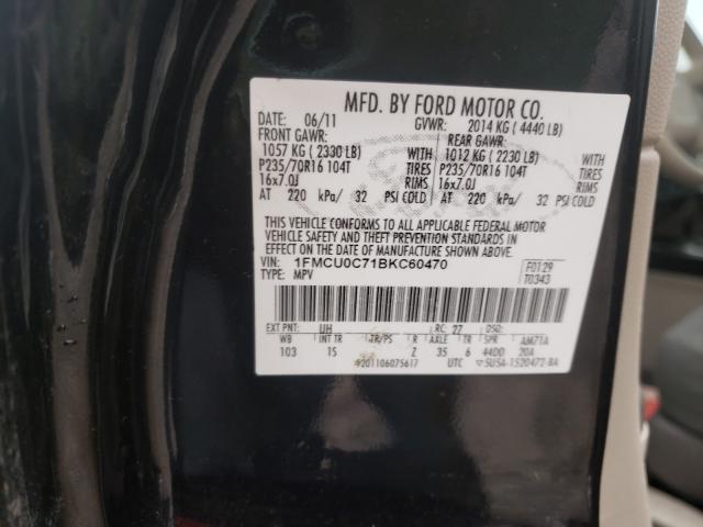 Photo 9 VIN: 1FMCU0C71BKC60470 - FORD ESCAPE XLS 