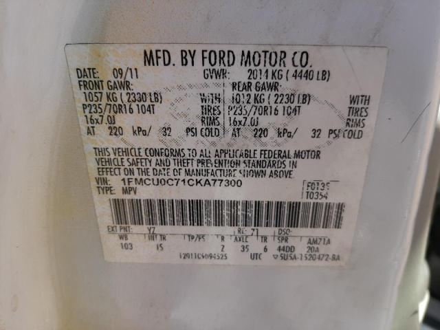 Photo 9 VIN: 1FMCU0C71CKA77300 - FORD ESCAPE XLS 