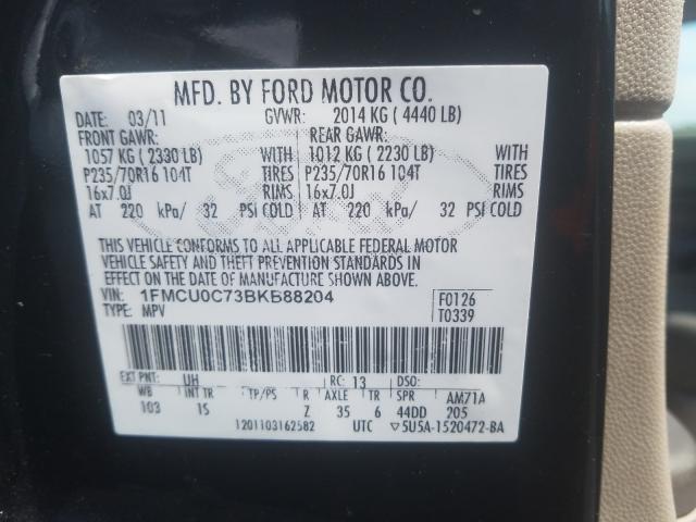 Photo 9 VIN: 1FMCU0C73BKB88204 - FORD ESCAPE XLS 