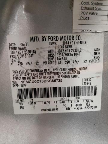 Photo 12 VIN: 1FMCU0C73BKC65735 - FORD ESCAPE 