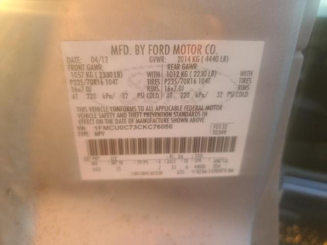 Photo 13 VIN: 1FMCU0C73CKC76056 - FORD ESCAPE XLS 