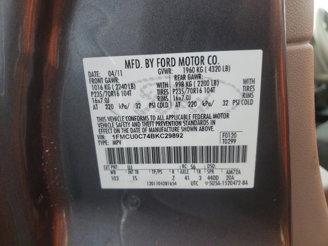 Photo 9 VIN: 1FMCU0C74BKC29892 - FORD ESCAPE XLS 