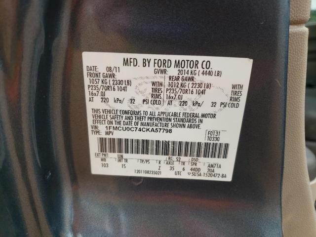 Photo 11 VIN: 1FMCU0C74CKA57798 - FORD ESCAPE 