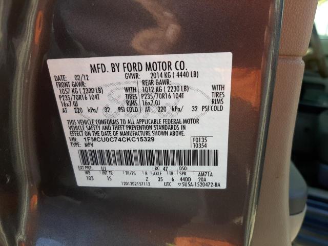 Photo 12 VIN: 1FMCU0C74CKC15329 - FORD ESCAPE 