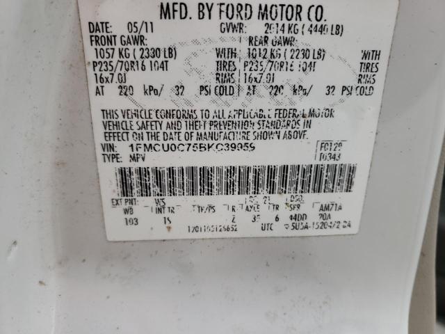 Photo 9 VIN: 1FMCU0C75BKC39959 - FORD ESCAPE XLS 