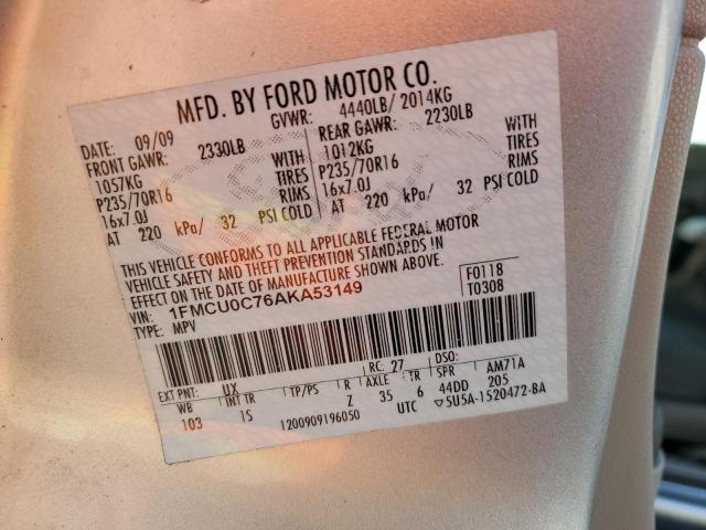 Photo 13 VIN: 1FMCU0C76AKA53149 - FORD ESCAPE XLS 