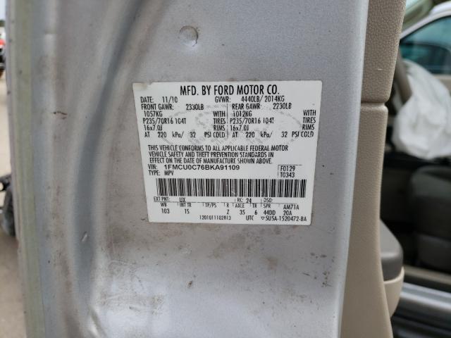 Photo 9 VIN: 1FMCU0C76BKA91109 - FORD ESCAPE XLS 