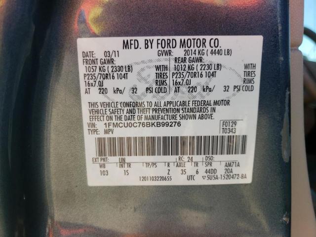 Photo 9 VIN: 1FMCU0C76BKB99276 - FORD ESCAPE XLS 