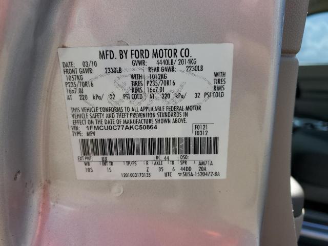 Photo 12 VIN: 1FMCU0C77AKC50864 - FORD ESCAPE XLS 