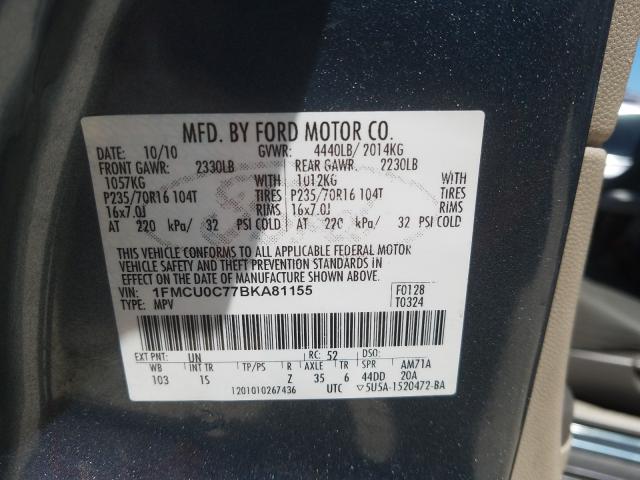 Photo 9 VIN: 1FMCU0C77BKA81155 - FORD ESCAPE XLS 