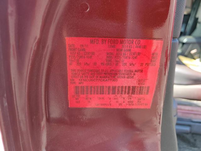 Photo 13 VIN: 1FMCU0C77CKA77303 - FORD ESCAPE XLS 