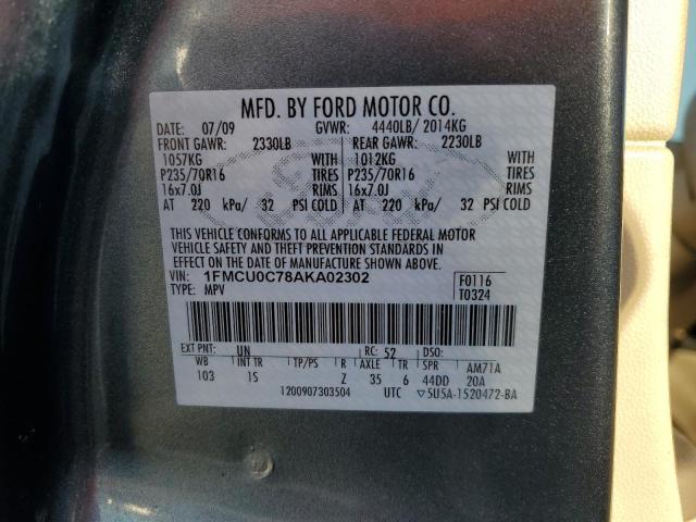 Photo 11 VIN: 1FMCU0C78AKA02302 - FORD ESCAPE 