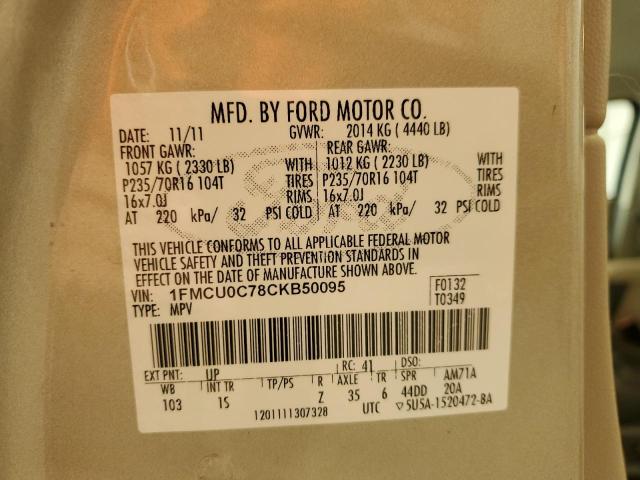 Photo 13 VIN: 1FMCU0C78CKB50095 - FORD ESCAPE 