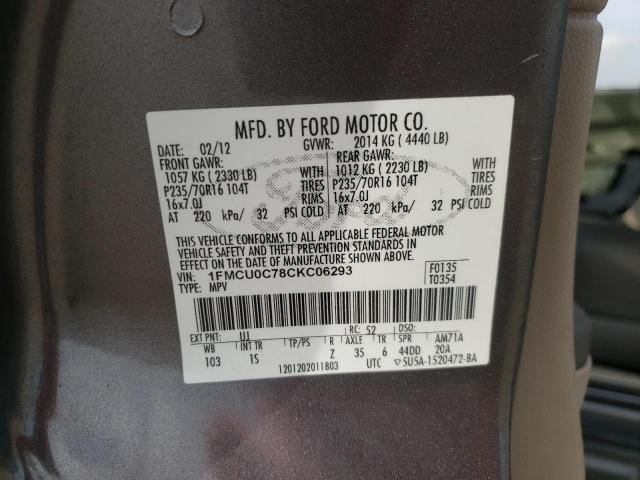 Photo 12 VIN: 1FMCU0C78CKC06293 - FORD ESCAPE XLS 