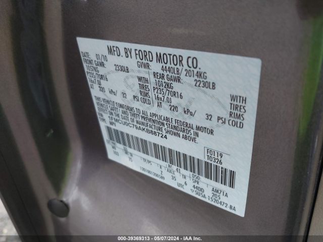 Photo 8 VIN: 1FMCU0C79AKB88724 - FORD ESCAPE 