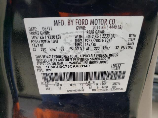 Photo 13 VIN: 1FMCU0C79CKA03140 - FORD ESCAPE 