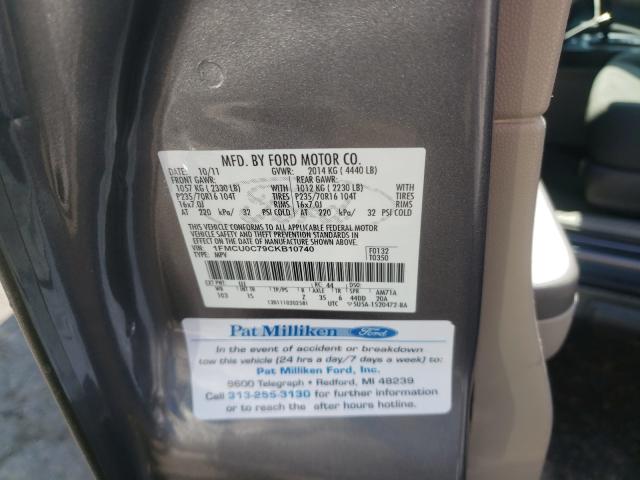 Photo 8 VIN: 1FMCU0C79CKB10740 - FORD ESCAPE XLS 