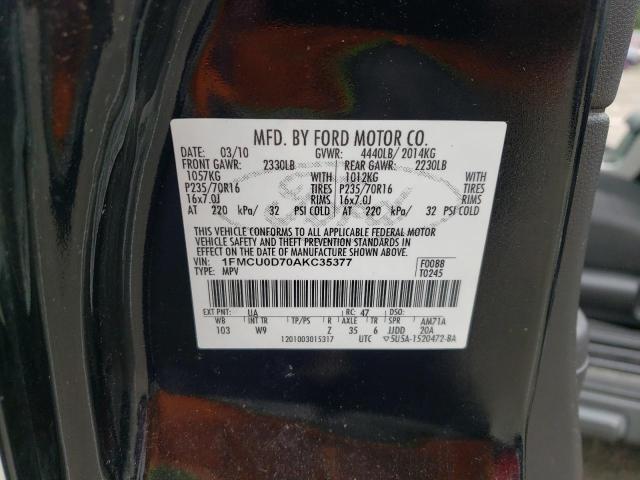 Photo 9 VIN: 1FMCU0D70AKC35377 - FORD ESCAPE XLT 