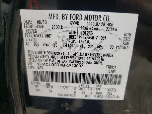 Photo 9 VIN: 1FMCU0D70BKA13097 - FORD ESCAPE XLT 