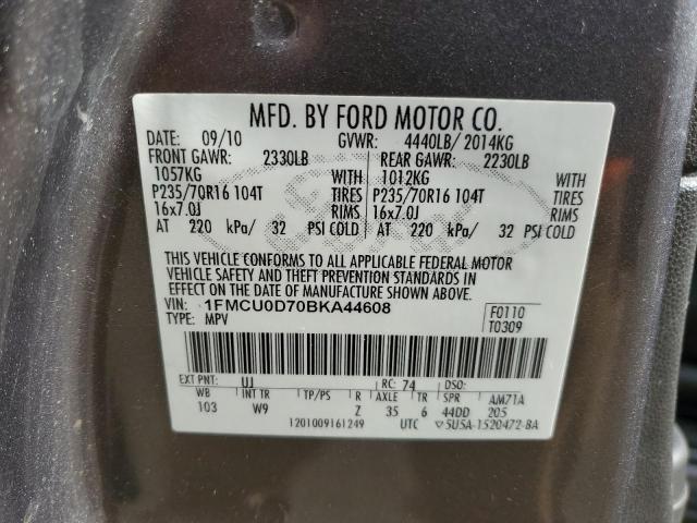 Photo 11 VIN: 1FMCU0D70BKA44608 - FORD ESCAPE XLT 