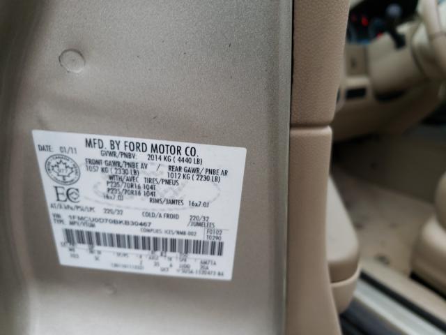 Photo 9 VIN: 1FMCU0D70BKB30467 - FORD ESCAPE XLT 