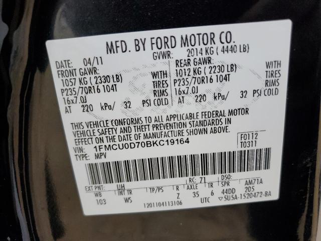 Photo 12 VIN: 1FMCU0D70BKC19164 - FORD ESCAPE XLT 