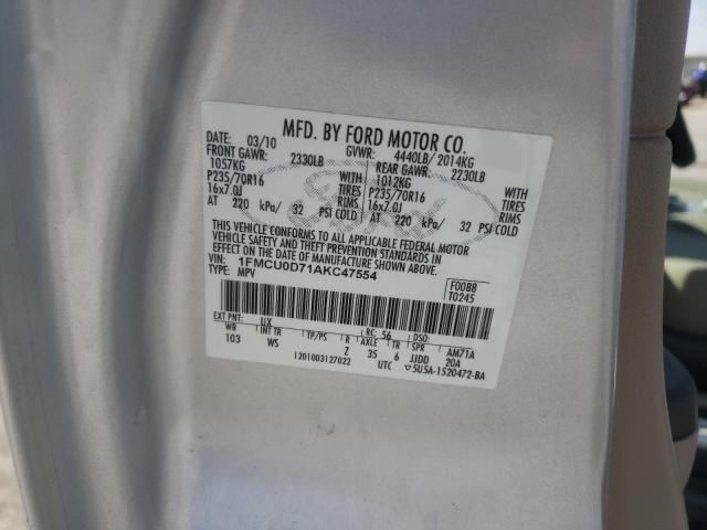 Photo 12 VIN: 1FMCU0D71AKC47554 - FORD ESCAPE 