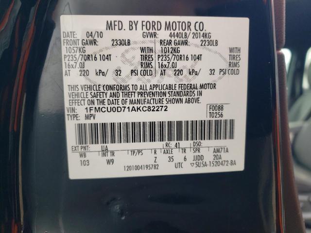 Photo 11 VIN: 1FMCU0D71AKC82272 - FORD ESCAPE XLT 