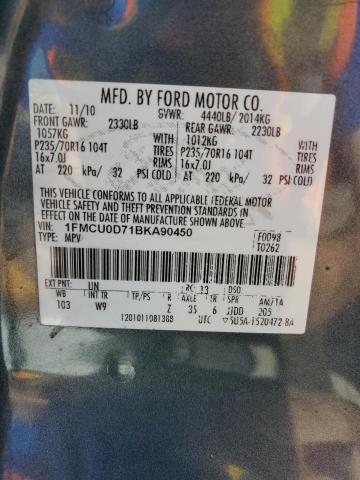 Photo 12 VIN: 1FMCU0D71BKA90450 - FORD ESCAPE 