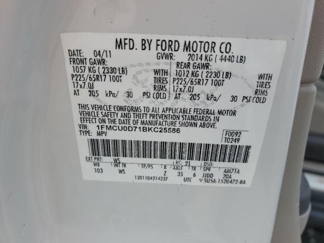 Photo 12 VIN: 1FMCU0D71BKC25586 - FORD ESCAPE XLT 