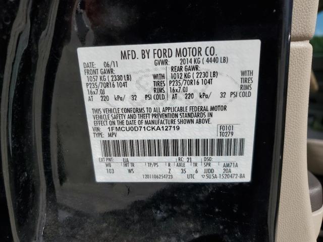 Photo 12 VIN: 1FMCU0D71CKA12719 - FORD ESCAPE XLT 