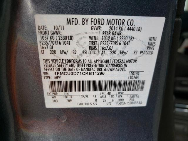 Photo 11 VIN: 1FMCU0D71CKB11296 - FORD ESCAPE 