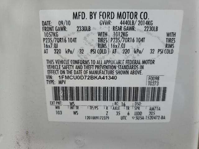 Photo 11 VIN: 1FMCU0D72BKA41340 - FORD ESCAPE XLT 