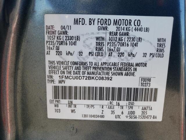 Photo 11 VIN: 1FMCU0D72BKC08392 - FORD ESCAPE 