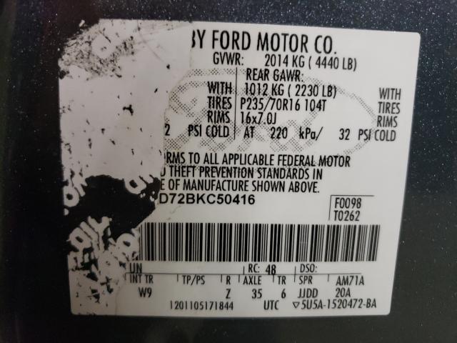 Photo 9 VIN: 1FMCU0D72BKC50416 - FORD ESCAPE XLT 