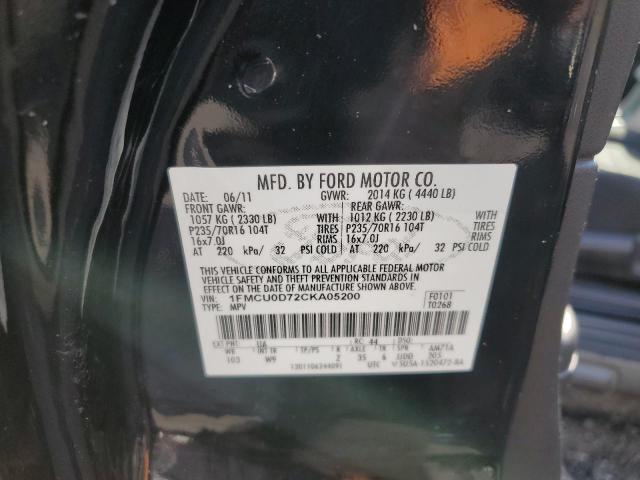 Photo 13 VIN: 1FMCU0D72CKA05200 - FORD ESCAPE XLT 